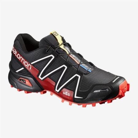 Salomon SPIKECROSS 3 CS Mens Trail Running Shoes Black UK HECR